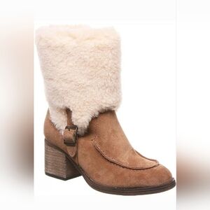 [SOlD]NEW Bearpaw Women’s Size US 6 / EU 37 Obsidian Suede Wool Heeled Boots